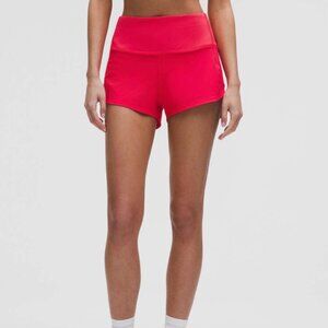Lululemon Speed Up High-Rise Lined Short 2.5" Red Glow Women's 6